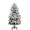 Kalėdų eglutė su šarnyrinėmis šakomis/LED/žaisliukais, 150cm