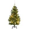 Kalėdų eglutė su šarnyrinėmis šakomis/LED/žaisliukais, 150cm