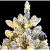 Kalėdų eglutė su šarnyrinėmis šakomis/LED/žaisliukais, 210cm