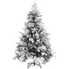 Kalėdų eglutė su sniegu/kankorėžiais, 150cm, PVC ir PE