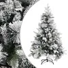 Kalėdų eglutė su sniegu/kankorėžiais, 150cm, PVC ir PE