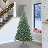 Kalėdų eglutė su LED lemputėmis Žalia 240 cm PVC ir Plienas