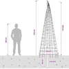 Kalėdų eglutės girlianda su smaigais ir vėliavos stiebu 300 cm