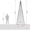 Kalėdų eglutės girlianda su smaigais ir vėliavos stiebu 400 cm