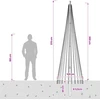 Kalėdų eglutės girlianda su smaigais ir vėliavos stiebu 300 cm