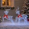 Kalėdų elnias 2 vnt. 40 LED Mėlyna 43 x 19 x 65 cm