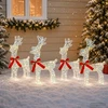 Kalėdų elnias 4 vnt. 160 LED Šilta balta 33 x 12 x 55 cm