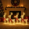 Kalėdų elnias 4 vnt. 160 LED Šilta balta 33 x 12 x 55 cm