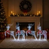 Kalėdų elnias 4 vnt. 180 LED Šalta balta 43 x 19 x 65 cm