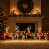 Kalėdų elnias 4 vnt. 180 LED Šilta balta 43 x 19 x 65 cm