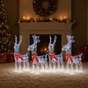Kalėdų elnias 4 vnt. 360 LED Šalta balta 33 x 12 x 55 cm