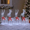 Kalėdų elnias 4 vnt. 360 LED Šalta balta 33 x 12 x 55 cm