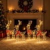 Kalėdų elnias 4 vnt. 360 LED Šilta balta 33 x 12 x 55 cm