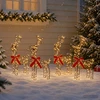 Kalėdų elnias 4 vnt. 360 LED Šilta balta 33 x 12 x 55 cm