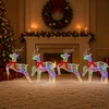 Kalėdų elnias 4 vnt. 80 LED Įvairių spalvų 43 x 19 x 65 cm