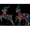 Kalėdų elnias 4 vnt. 80 LED Įvairių spalvų 43 x 19 x 65 cm