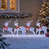 Kalėdų elnias 4 vnt. 80 LED Mėlyna 43 x 19 x 65 cm