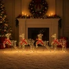 Kalėdų elnias 4 vnt. 80 LED Šilta balta 43 x 19 x 65 cm