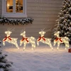 Kalėdų elnias 4 vnt. 80 LED Šilta balta 43 x 19 x 65 cm
