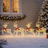 Kalėdų elnias 4 vnt. 80 LED Šilta balta 43 x 19 x 65 cm