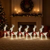Kalėdų elnias 6 vnt. 160 LED Šilta balta 33 x 12 x 55 cm