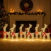 Kalėdų elnias 6 vnt. 360 LED Šilta balta 33 x 12 x 55 cm