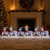 Kalėdų elnias 6 vnt. 80 LED Mėlyna 43 x 19 x 65 cm