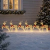 Kalėdų elnias 6 vnt. 80 LED Šilta balta 43 x 19 x 65 cm
