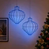 Kalėdų finialo šviesa 2 vnt. 384 LED Mėlyna Skersmuo 40 x 40 cm