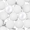 Kalėdų kamuoliukų rinkinys 100 vnt. Balta 4 cm Polystirenas