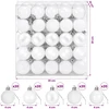 Kalėdų kamuoliukų rinkinys 100 vnt. Balta 4 cm Polystirenas