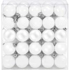 Kalėdų kamuoliukų rinkinys 100 vnt. Balta 4 cm Polystirenas