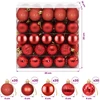 Kalėdų kamuoliukų rinkinys 100 vnt. Raudona 4 cm Polystirenas