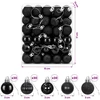 Kalėdų kamuoliukų rinkinys 150 vnt. Juoda 3 cm Polystirenas