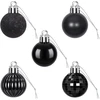 Kalėdų kamuoliukų rinkinys 150 vnt. Juoda 3 cm Polystirenas