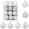 Kalėdų kamuoliukų rinkinys 36 vnt. Balta 6 cm Polystirenas