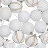 Kalėdų kamuoliukų rinkinys 36 vnt. Balta 6 cm Polystirenas