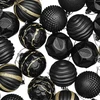Kalėdų kamuoliukų rinkinys 36 vnt. Juoda 6 cm Polystirenas