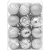 Kalėdų kamuoliukų rinkinys 36 vnt. Sidabrinė 6 cm Polystirenas