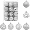 Kalėdų kamuoliukų rinkinys 36 vnt. Sidabrinė 6 cm Polystirenas