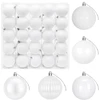 Kalėdų kamuoliukų rinkinys 50 vnt. Balta 8 cm Polystirenas