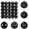Kalėdų kamuoliukų rinkinys 50 vnt. Juoda 8 cm Polystirenas