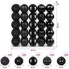 Kalėdų kamuoliukų rinkinys 50 vnt. Juoda 8 cm Polystirenas