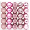 Kalėdų kamuoliukų rinkinys 50 vnt. Rožinė 8 cm Polystirenas