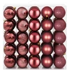 Kalėdų kamuoliukų rinkinys 50 vnt. Vyno raudona 8 cm