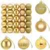 Kalėdų kamuoliukų rinkinys 75 vnt. Auksinė 6 cm Polystirenas