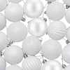 Kalėdų kamuoliukų rinkinys 75 vnt. Balta 6 cm Polystirenas
