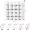 Kalėdų kamuoliukų rinkinys 75 vnt. Balta 6 cm Polystirenas