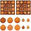 Kalėdų kamuoliukų rinkinys 88 vnt. Bronzinė Ø 6 cm Plastmasė