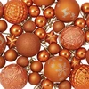 Kalėdų kamuoliukų rinkinys 88 vnt. Bronzinė Ø 6 cm Plastmasė